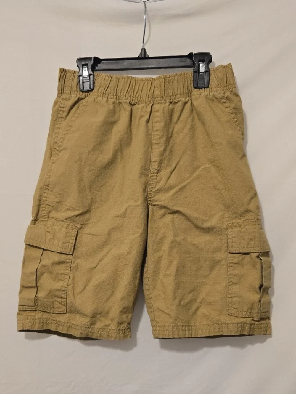 The Childrens Place Boys Khaki Elastic Waist Cargo Shorts